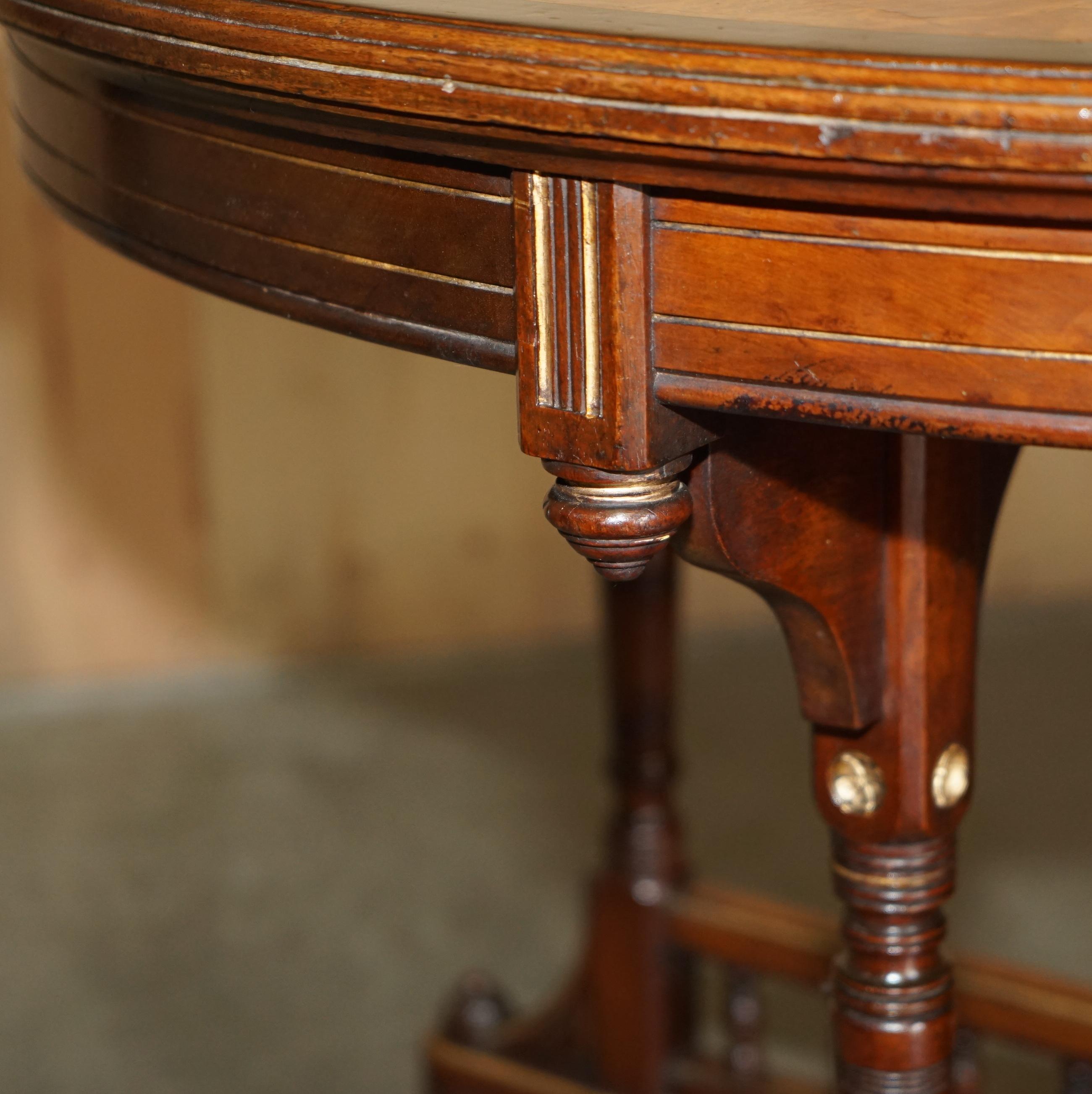 Late 19th Century Gillows of Lancaster Aesthetic Movement Amboyna Burr Walnut Occasional Table For Sale