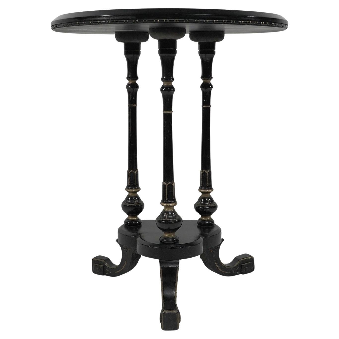 Gillows of Lancaster An Aesthetic Movement ebonized circular side table For Sale