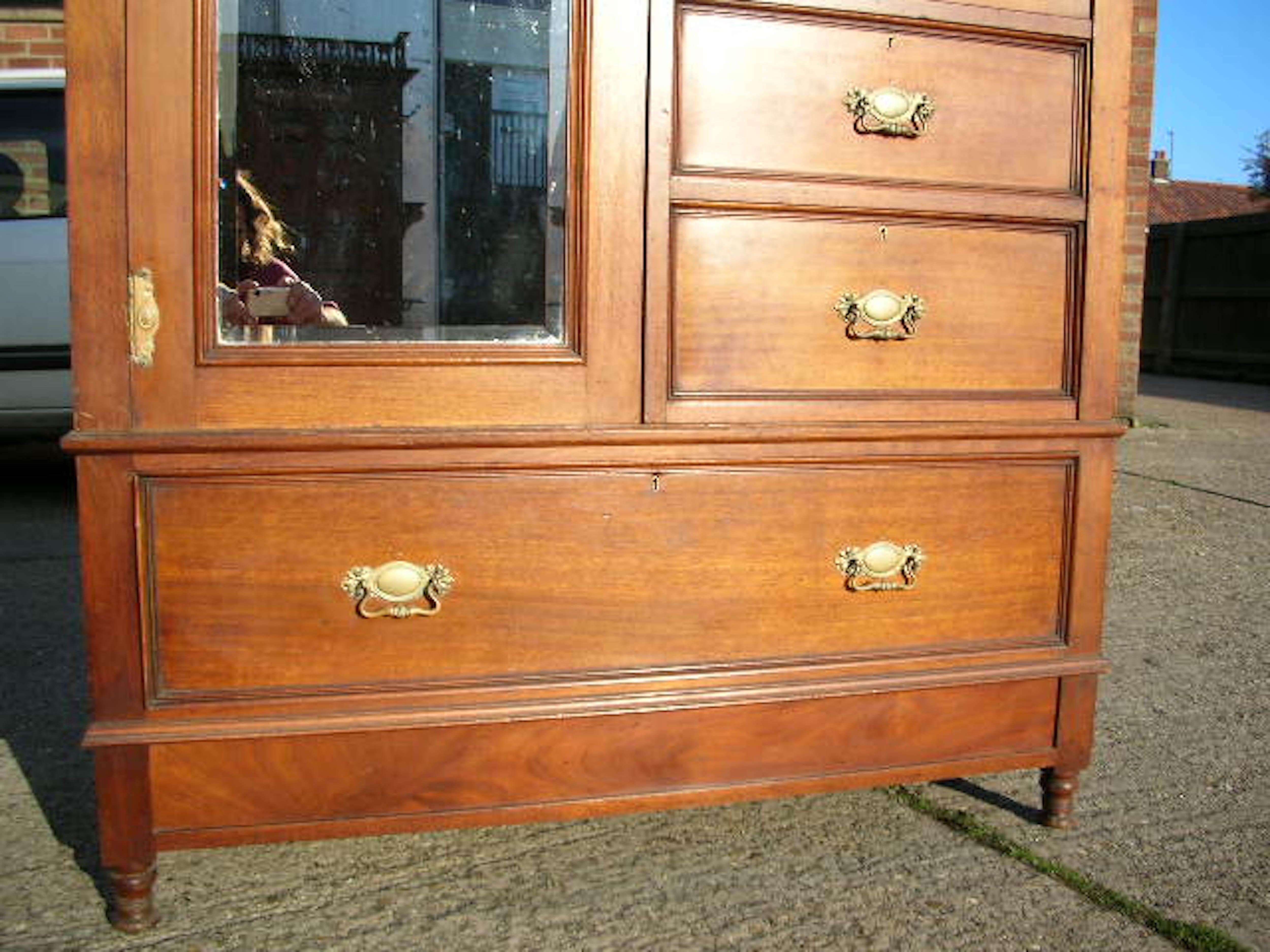 19th Century Gillow's of Lancaster, an Aesthetic Movement Walnut Armoire Wardrobe Compactum For Sale