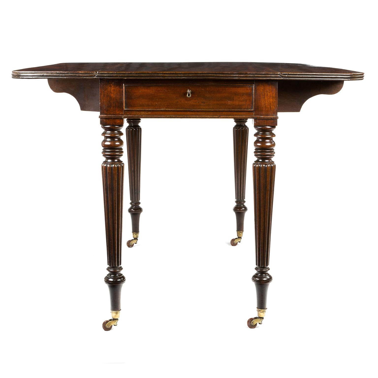 A fine quality Gillows of Lancaster and London mahogany pembroke table, signed, George IV period.

Gillows of Lancaster and London, also known as Gillow & Co., was an English furniture making firm based in Lancaster, Lancashire, and in London. It