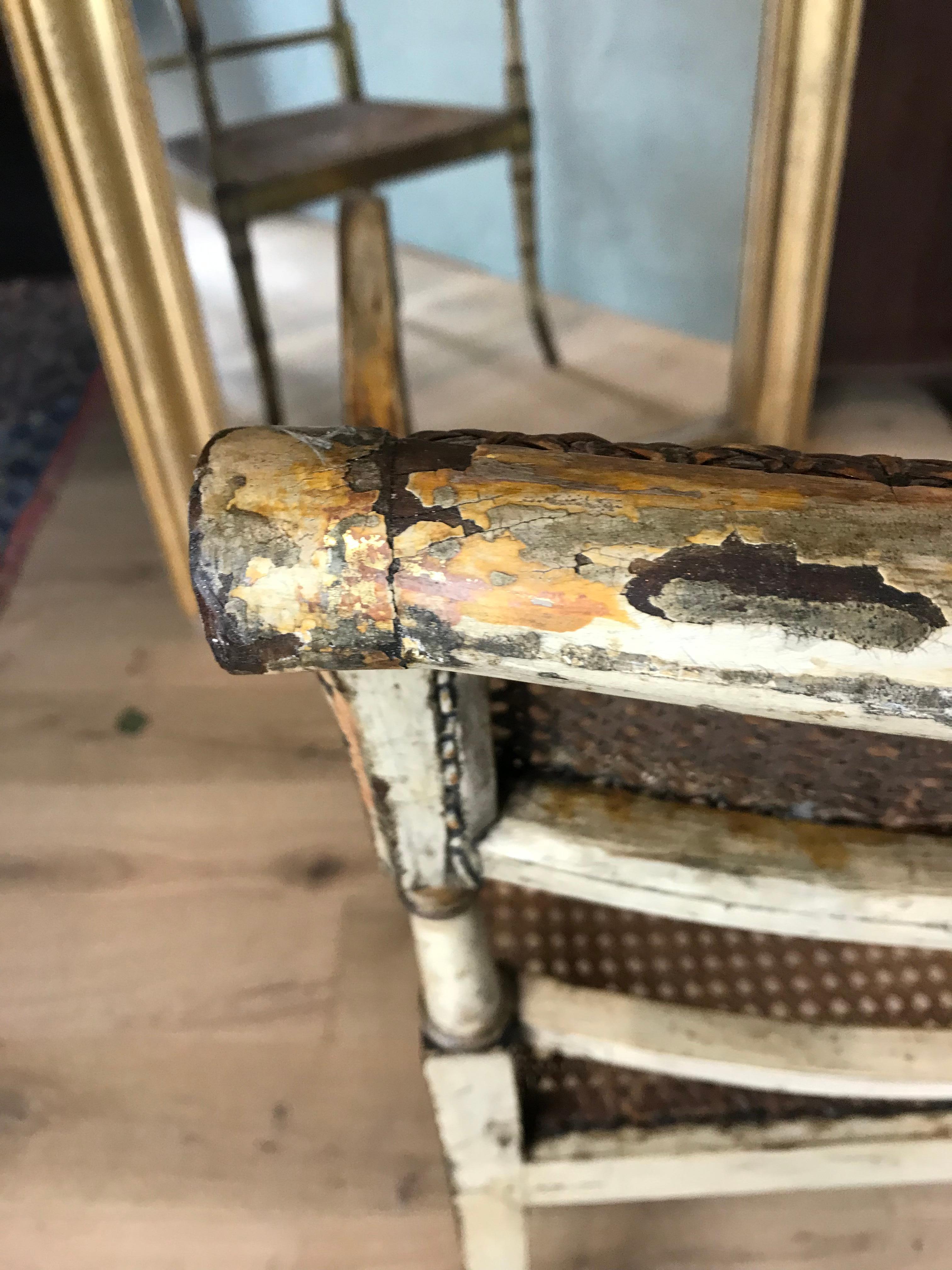 Gillows of Lancaster George 3rd Painted and Parcel Gilt Arm Chair For Sale 5