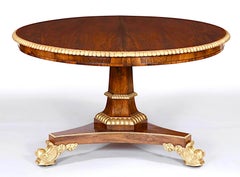 Tavolo da centro con piano inclinato in palissandro dorato di Gillows of Lancaster, 1825 circa