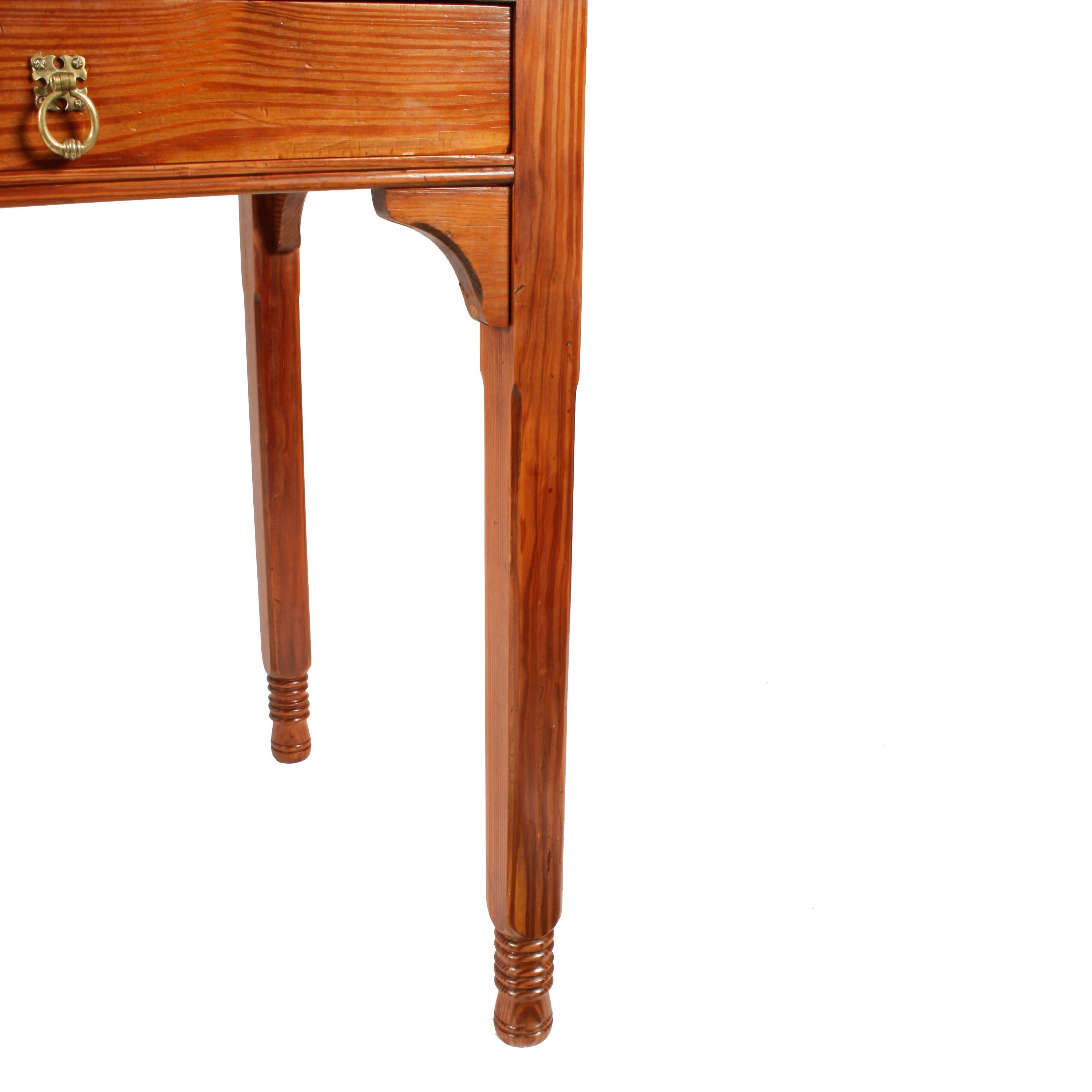 Late 19th Century Gillows of Lancaster Two-Drawer Pine Table For Sale
