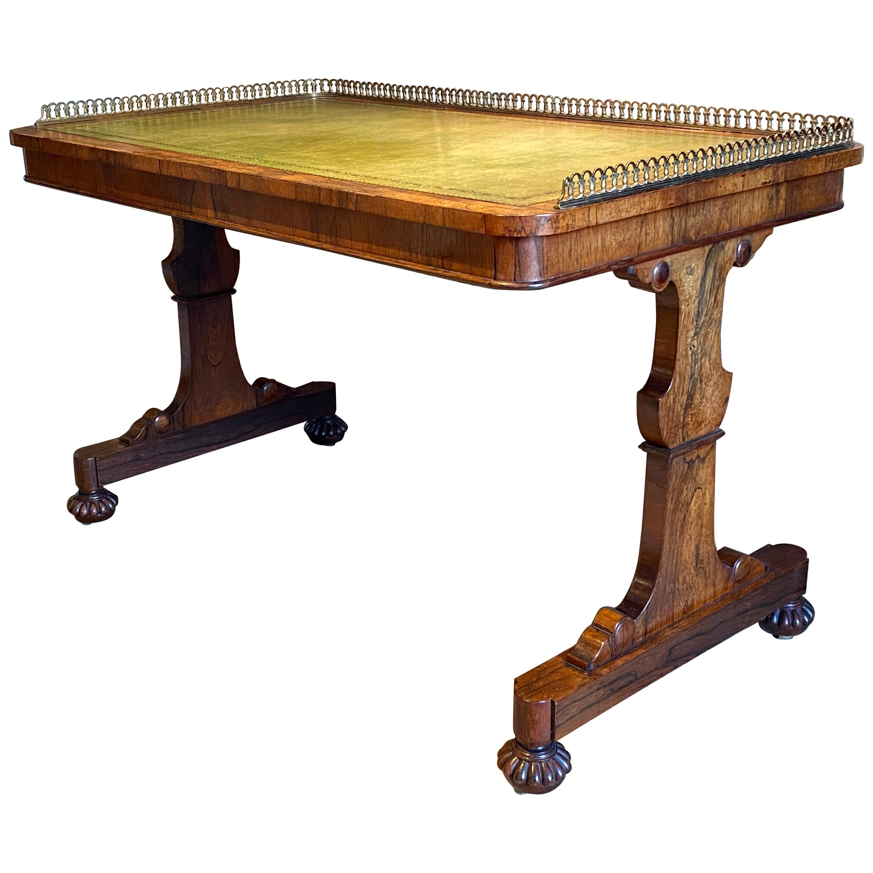 Gillows Regency Period Rosewood Library Writing Table