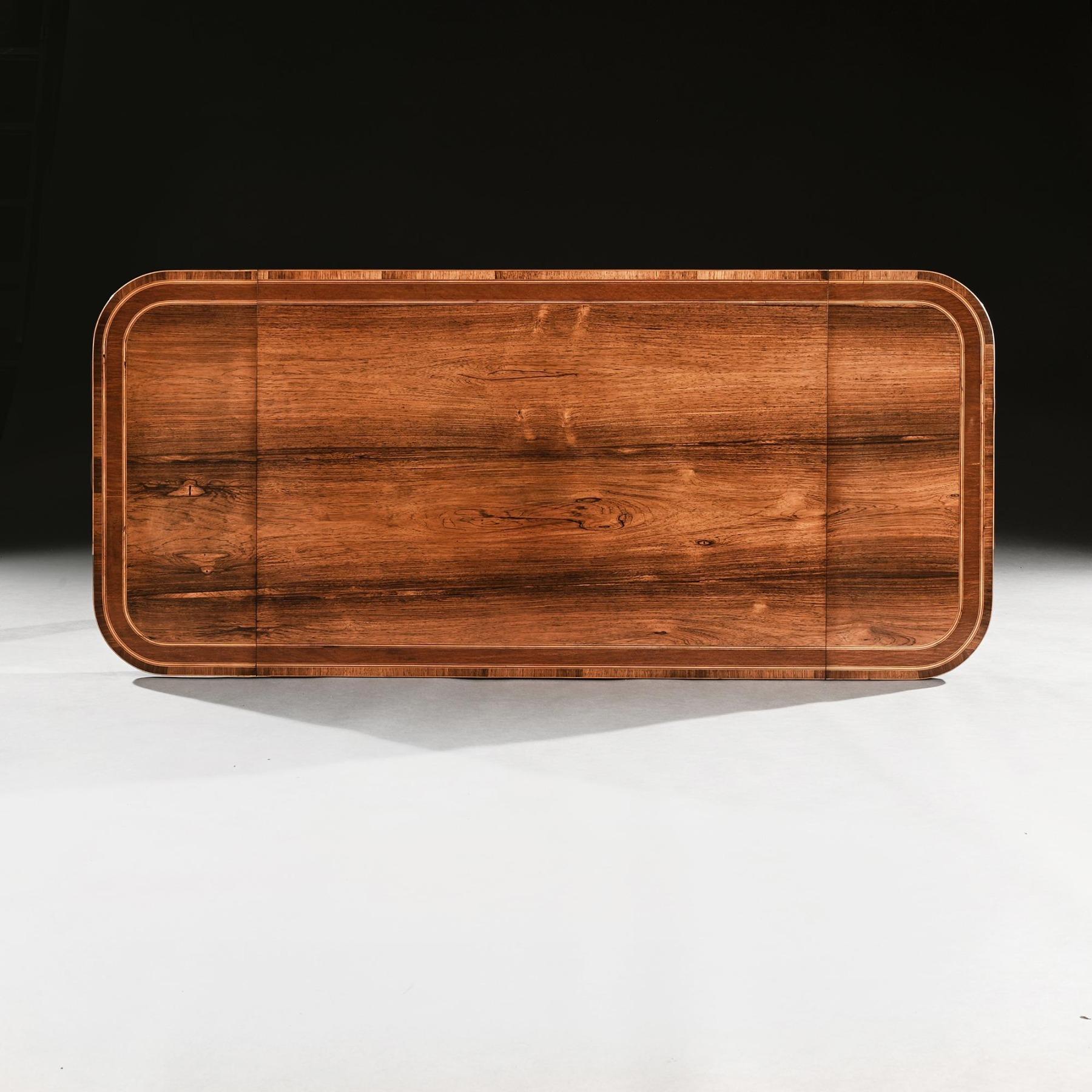 Gillows Regency Rosewood And Casuarina Sofa Table With John Mclean 5
