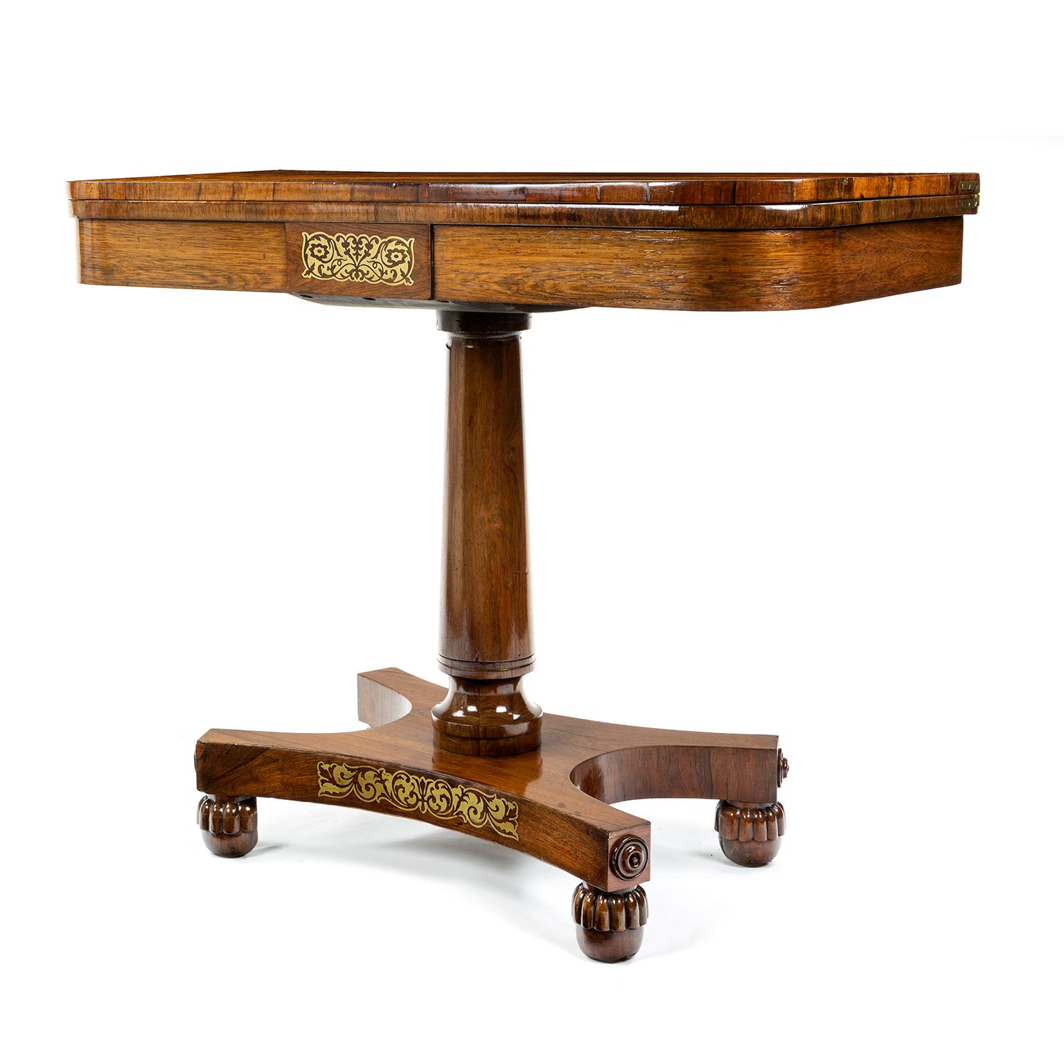 British Gillows Regency Rosewood Card Table