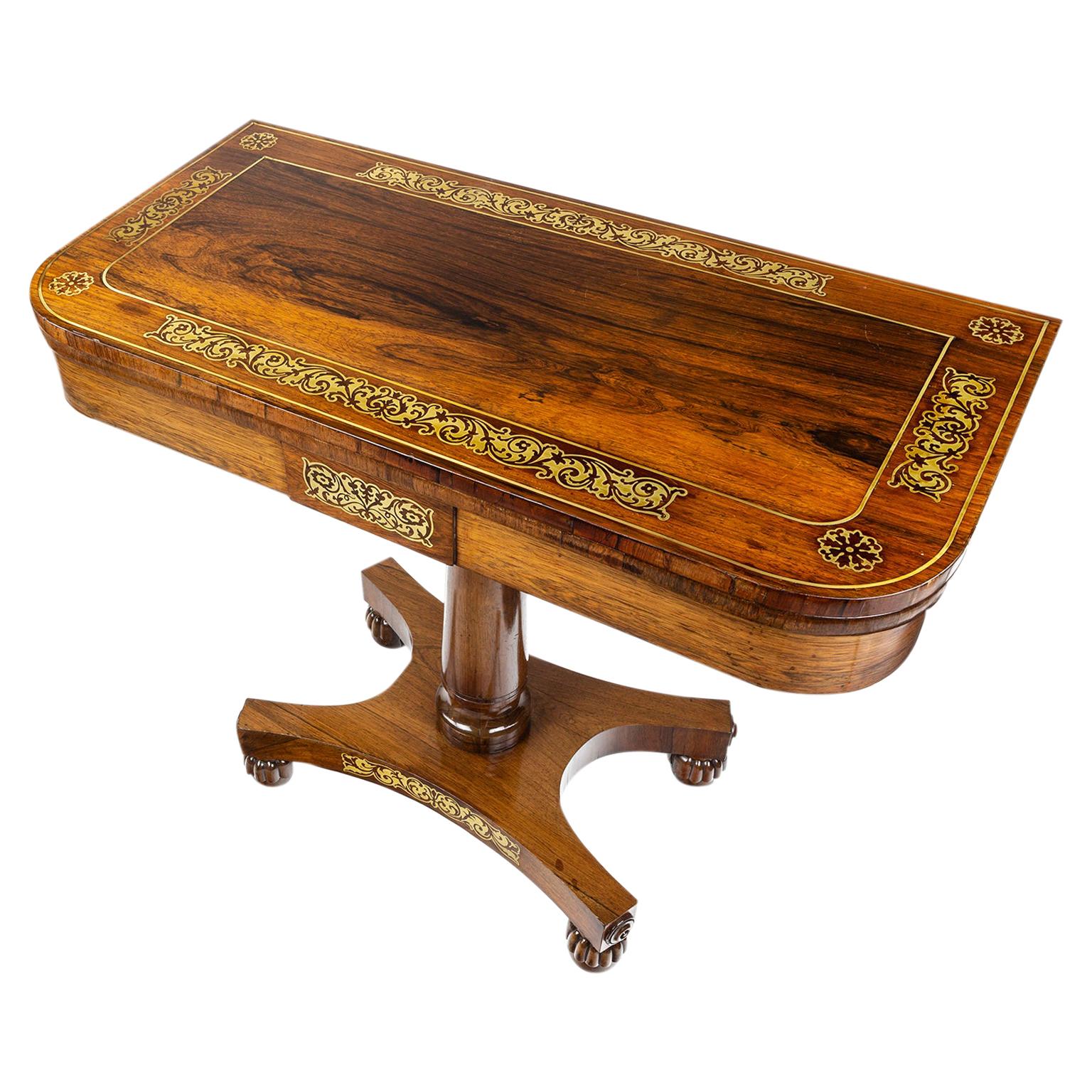 Gillows Regency Rosewood Card Table