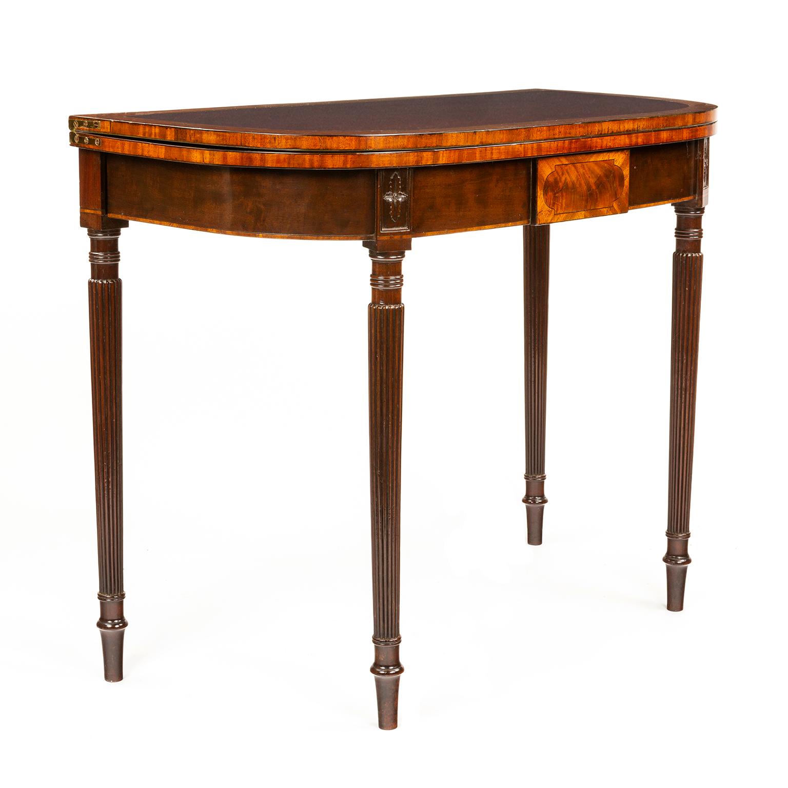British Gillows, Regency, Rosewood Fold over Tea Table
