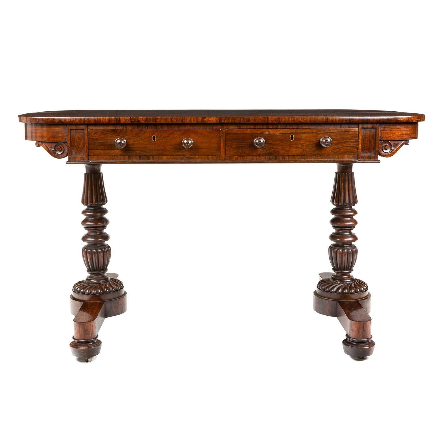 Regency Gillows Rosewood Library Table For Sale
