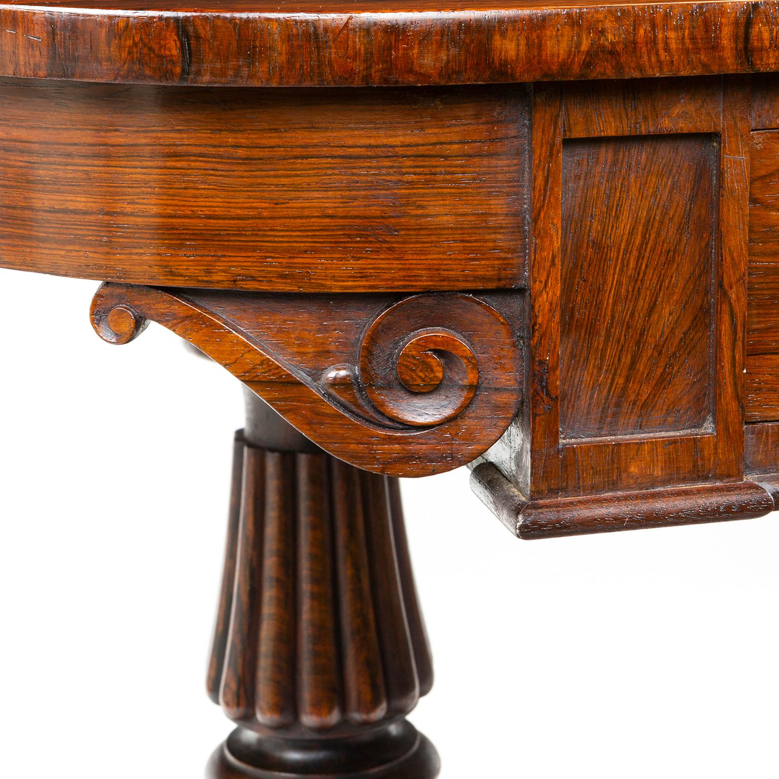 Gillows Rosewood Library Table In Good Condition For Sale In Northwich, GB