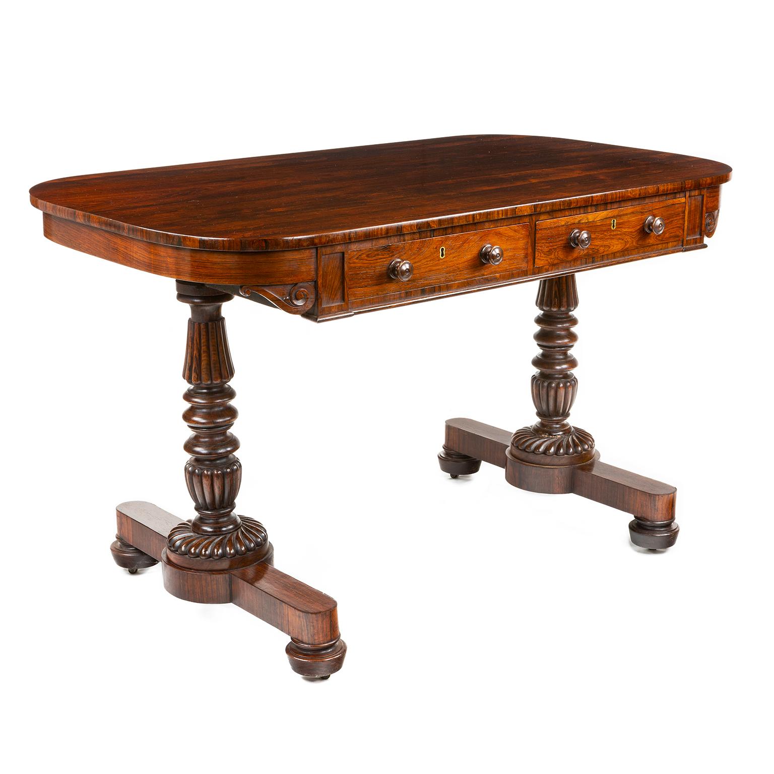Gillows Rosewood Library Table For Sale 3