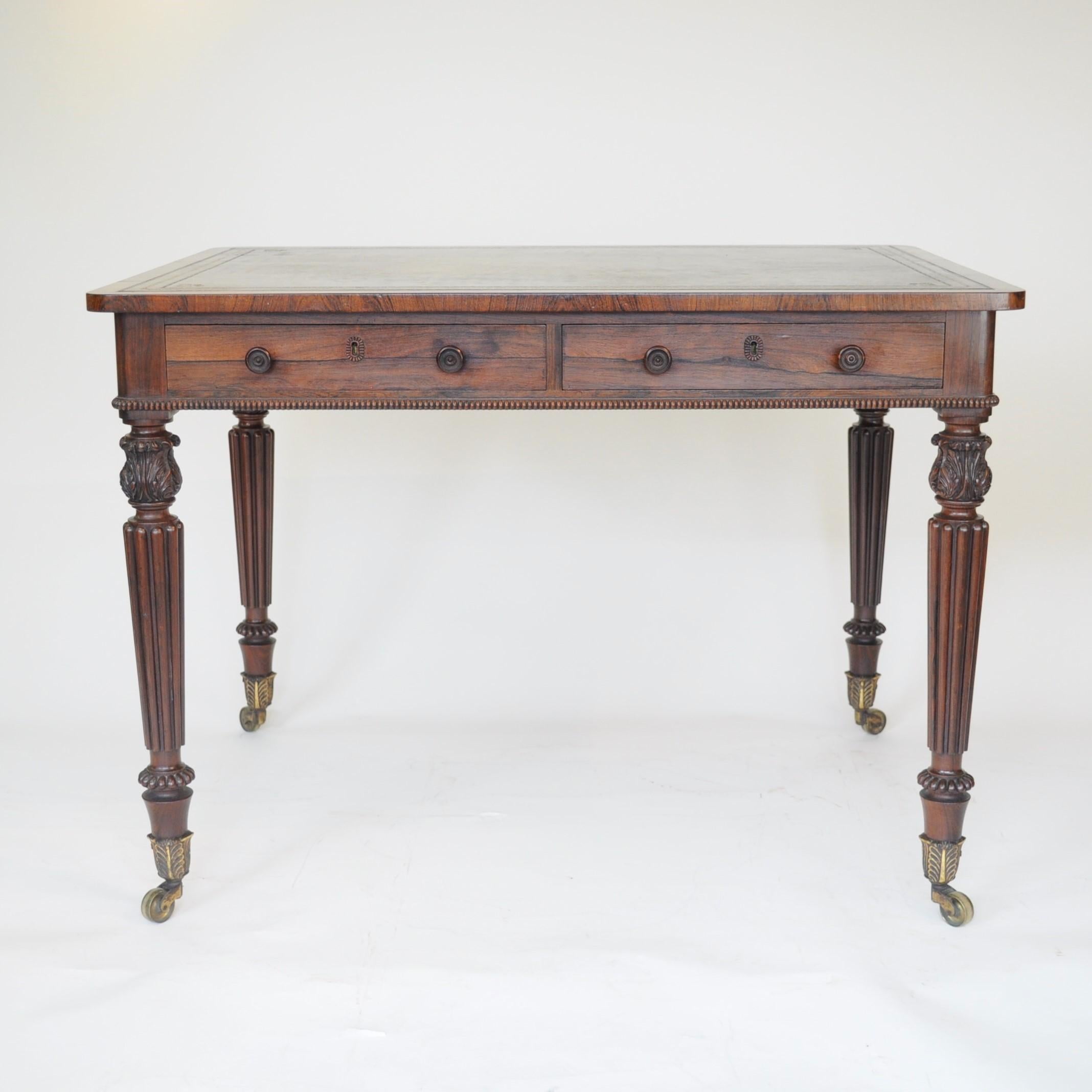 English Gillows Rosewood Writing Table