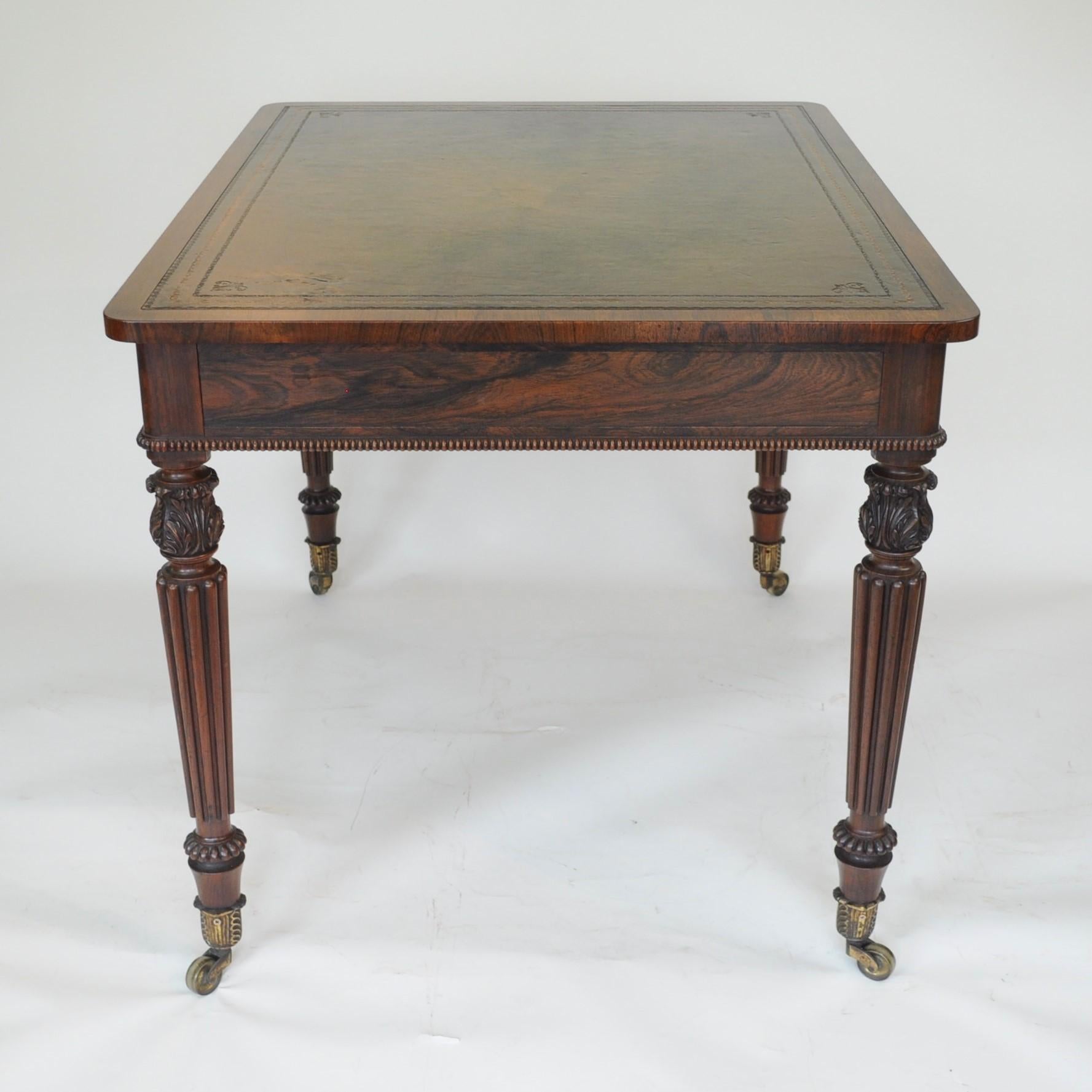 Gillows Rosewood Writing Table In Fair Condition In Folkestone, GB