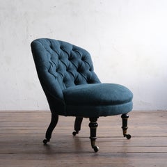 Gillows Slipper Chair in Antique Grain Sacks
