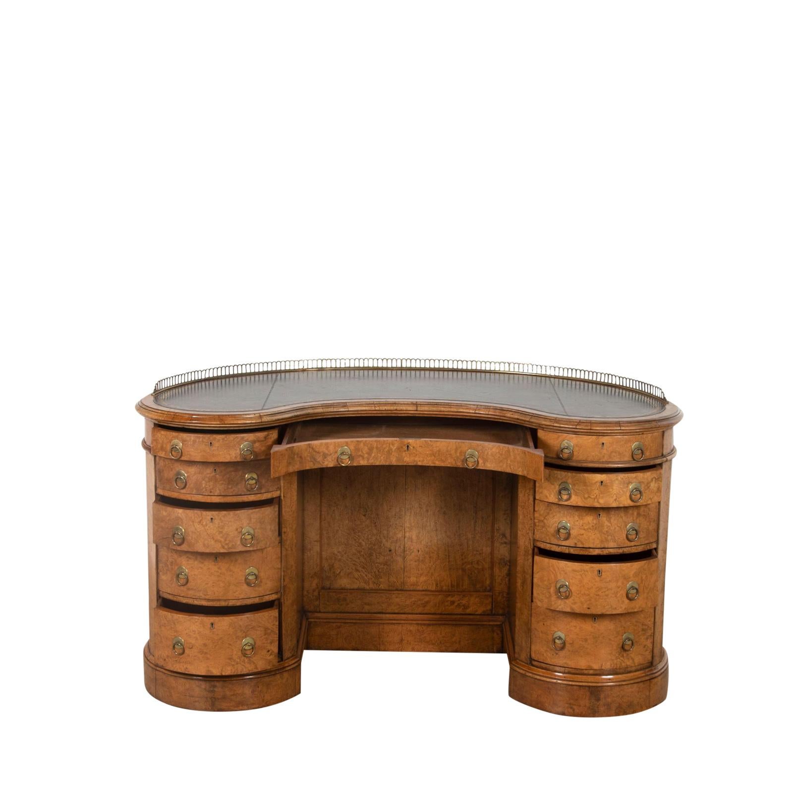 Victorian Gillows Style Kidney Shaped Desk