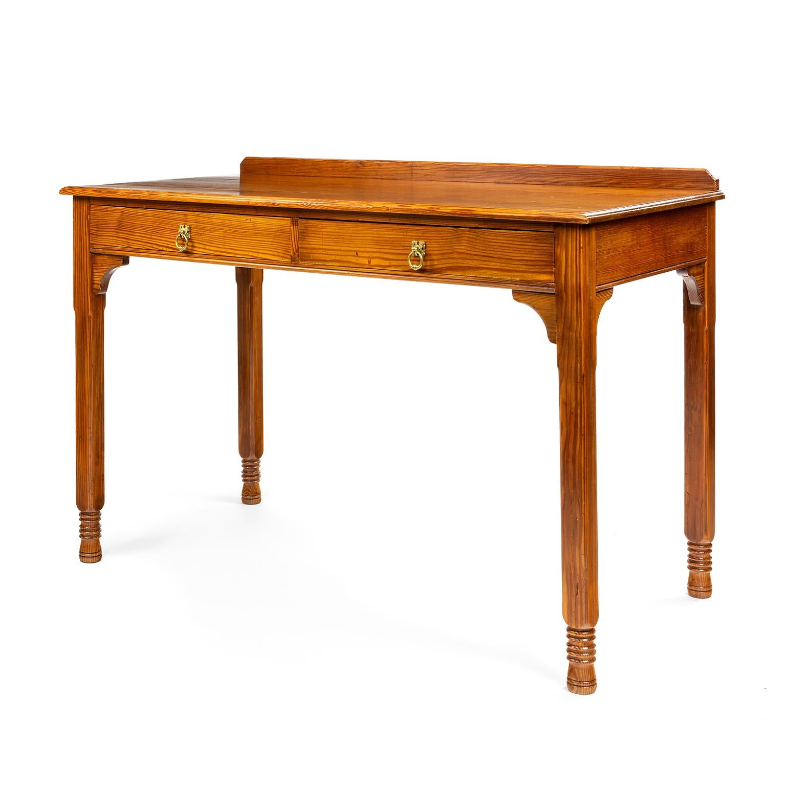 British Gillows Two Draw Side or Hall Table