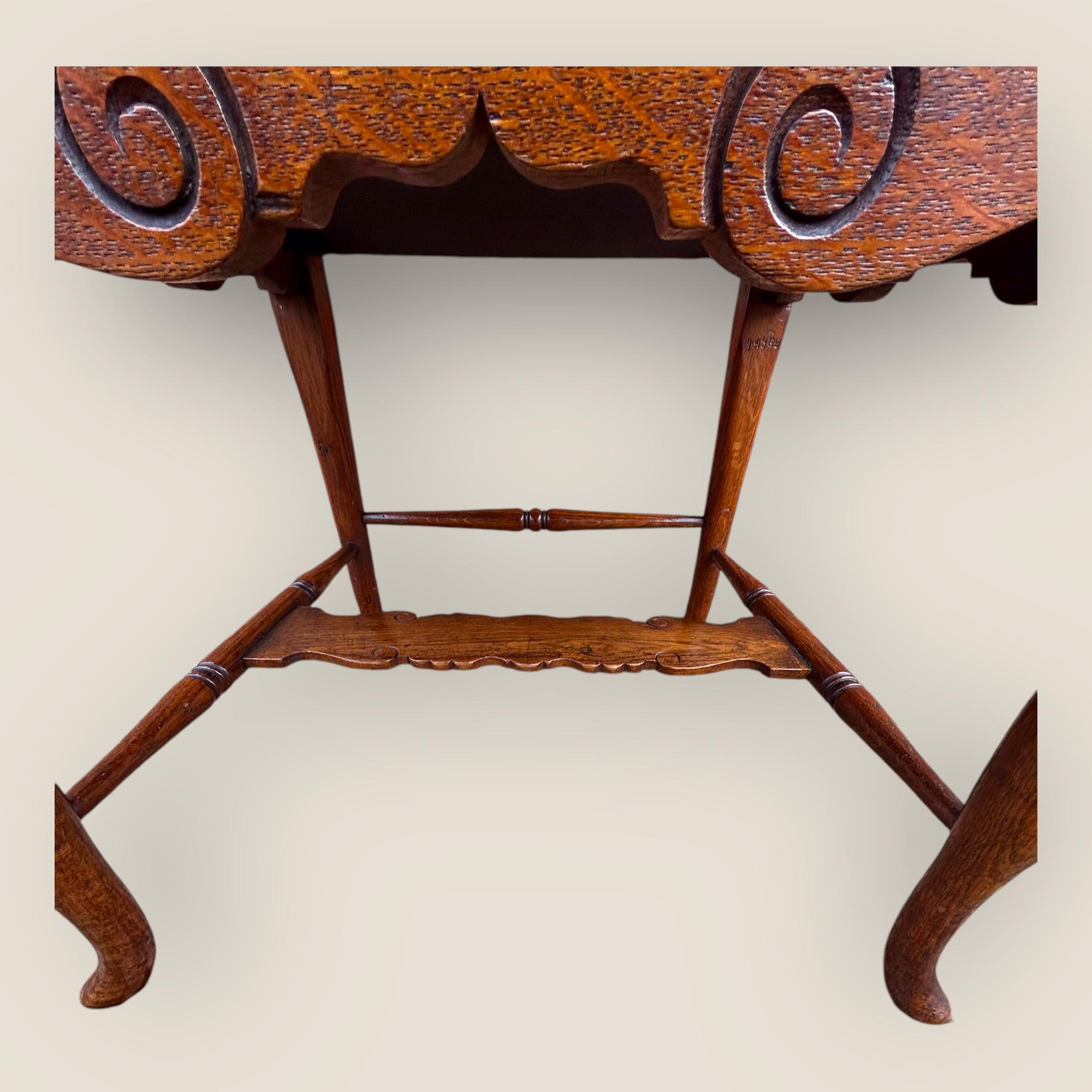 Gillows Victorian Oak Desk Chair attributed to Bruce James Talbert For Sale 4