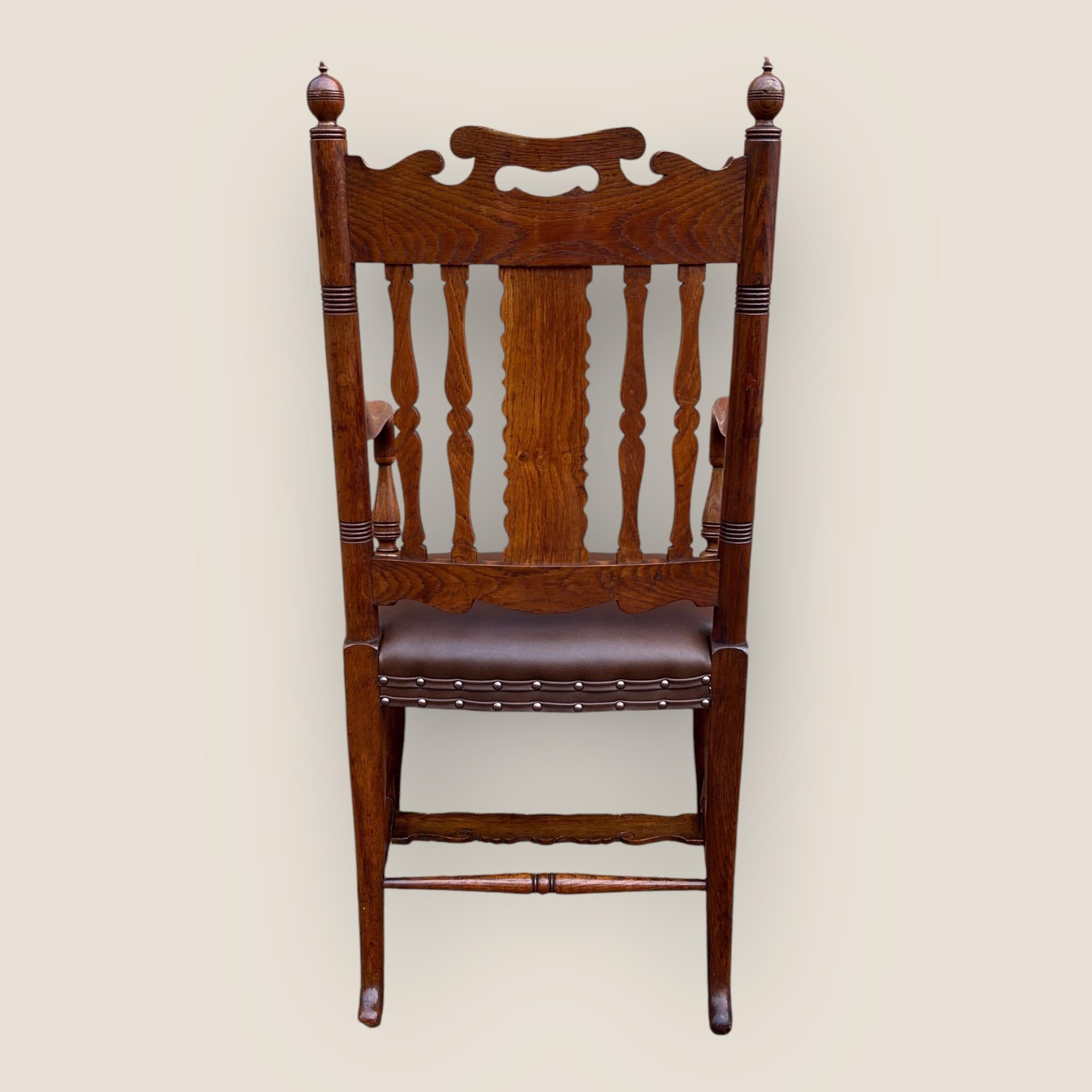 Gillows Victorian Oak Desk Chair attributed to Bruce James Talbert For Sale 1