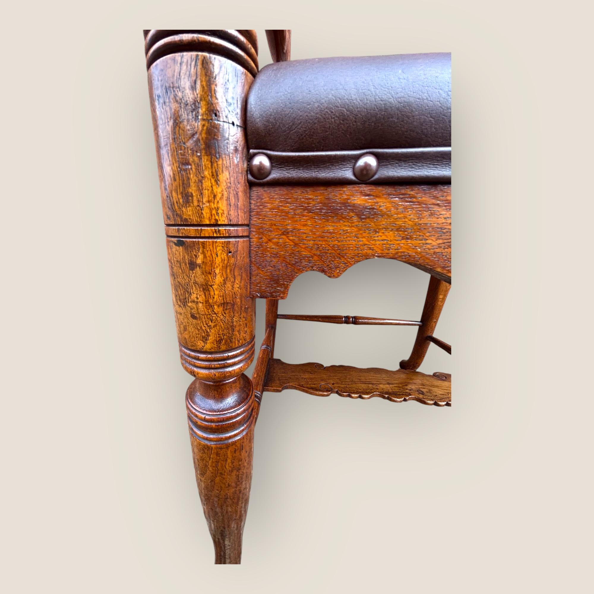 Gillows Victorian Oak Desk Chair attributed to Bruce James Talbert For Sale 2