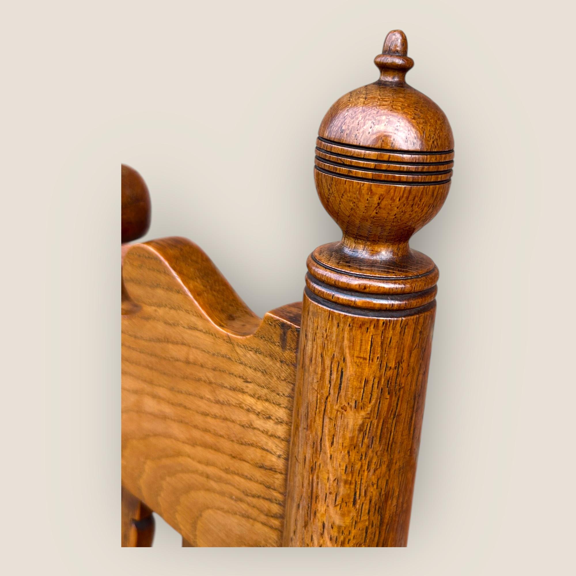 Gillows Victorian Oak Desk Chair attributed to Bruce James Talbert For Sale 3