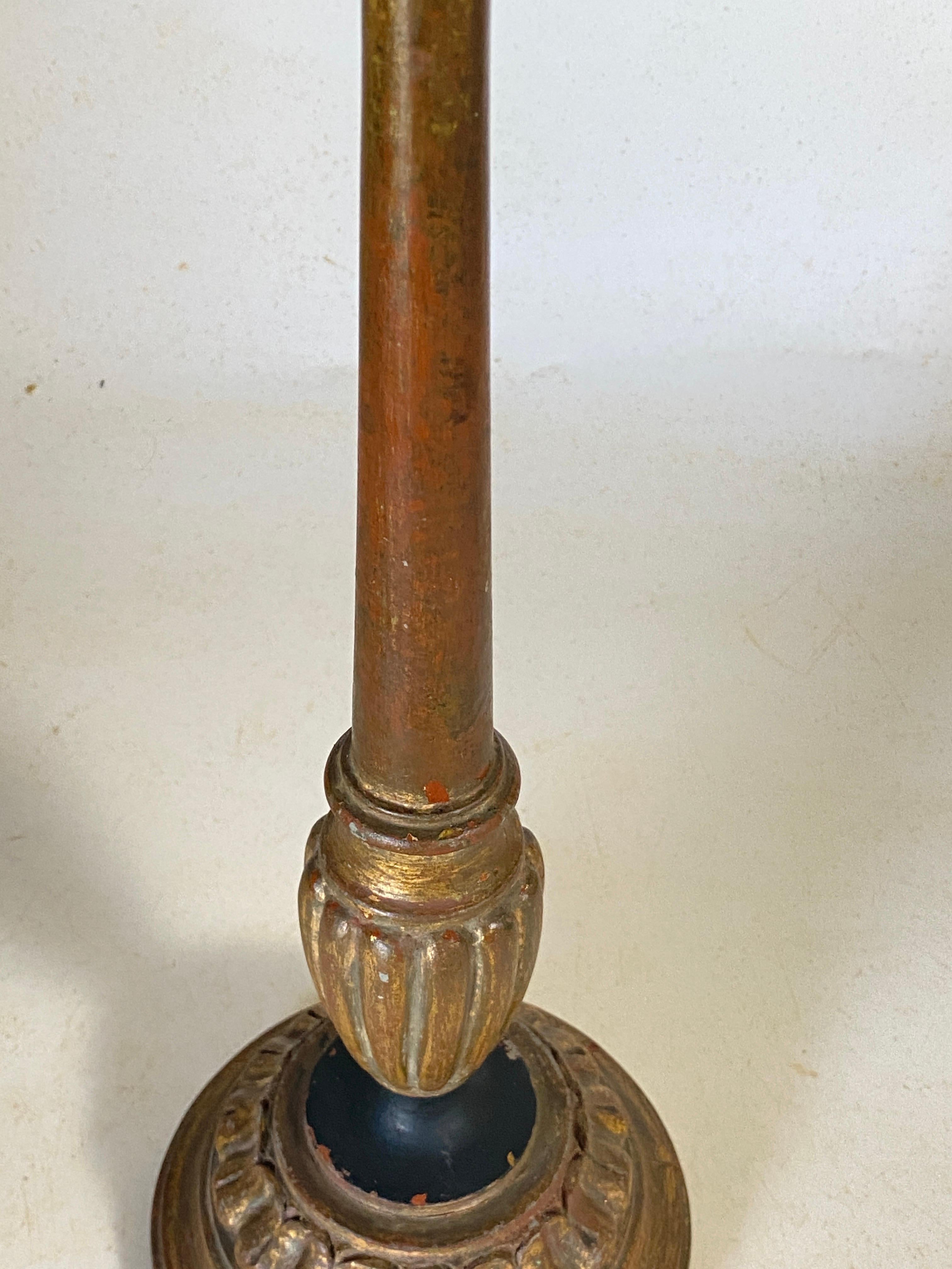 Gillt Wood Candle Holder or Candlestick  France, 1950 For Sale 3