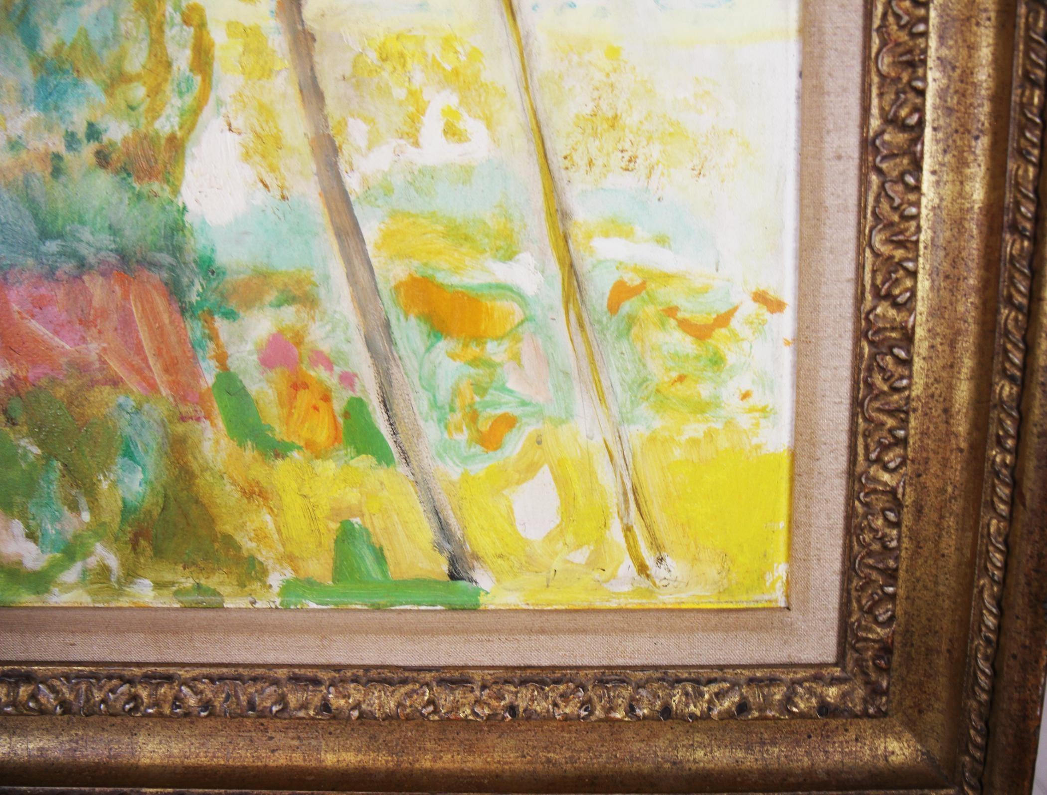 Gilmour Signed Impressionist Landscape In Good Condition For Sale In Locust Valley, NY