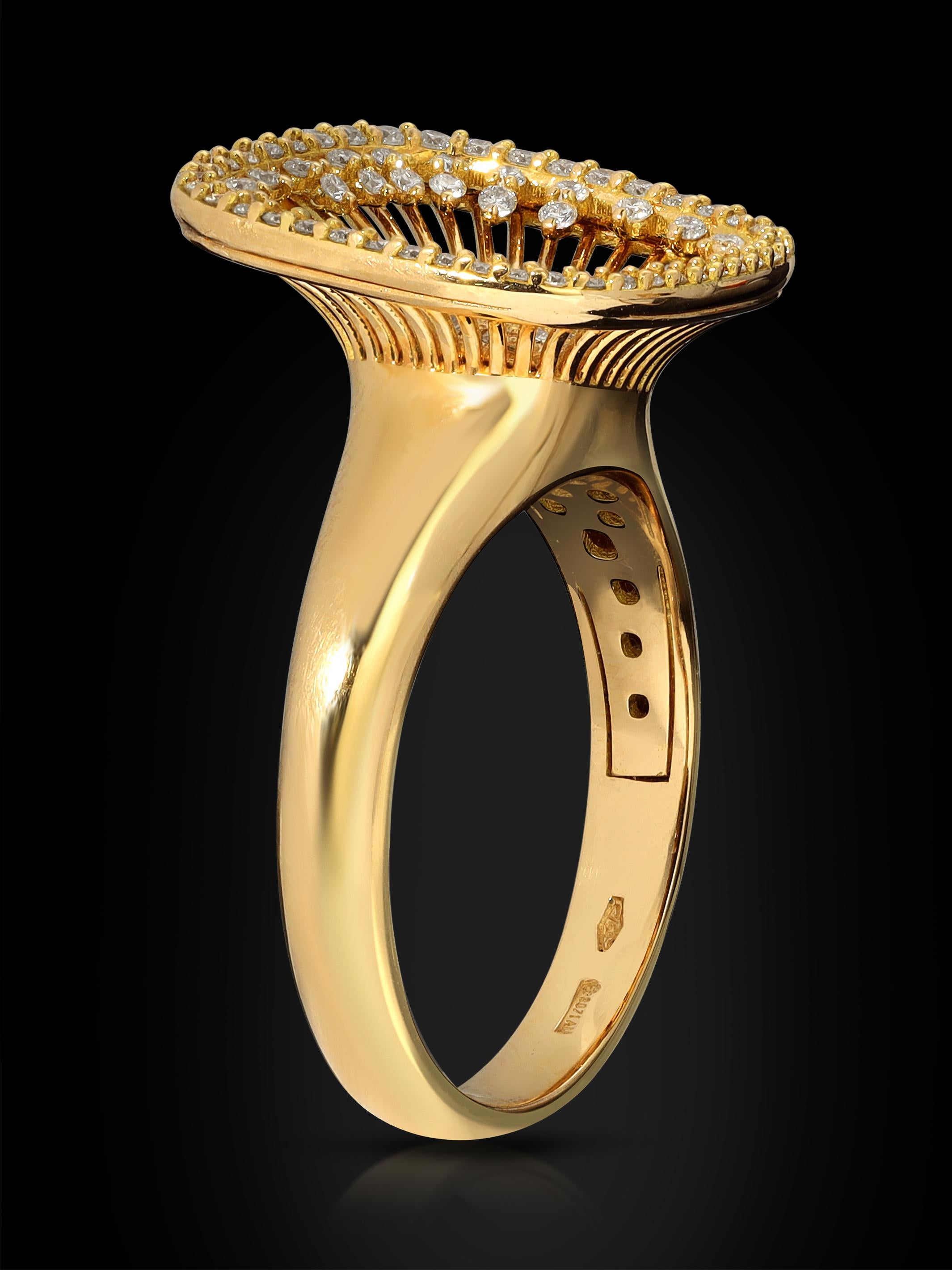 This pendant and its matching ring are a perfect example of a designer, artist, and jeweler expanding their minds to consider something that has never been done before. They broke the mold and went beyond traditional methods to create these