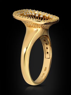 Giloro Fan Ring 18k Gold and Diamond Ring