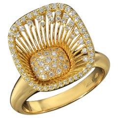 Giloro Fan Ring 18k Gold and Diamond Ring