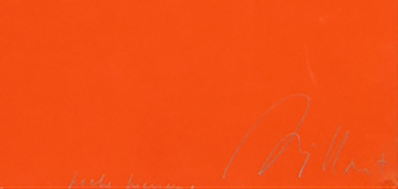 Ohne Titel 2, farbenfrohe, signierte abstrakte Radierung von Gilou Brillant im Angebot 1
