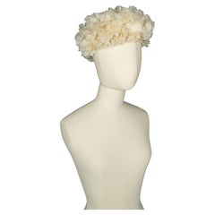Gilou Modes Lyon flower hat 1950s-1960s