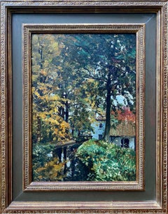 A lo largo del río, Victor Gilsoul, Bruselas 1867 - 1943, Pintor belga
