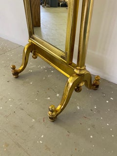 Gilt 1970’s Wood Cheval Mirror