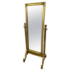 Gilt 1970’s Wood Cheval Mirror