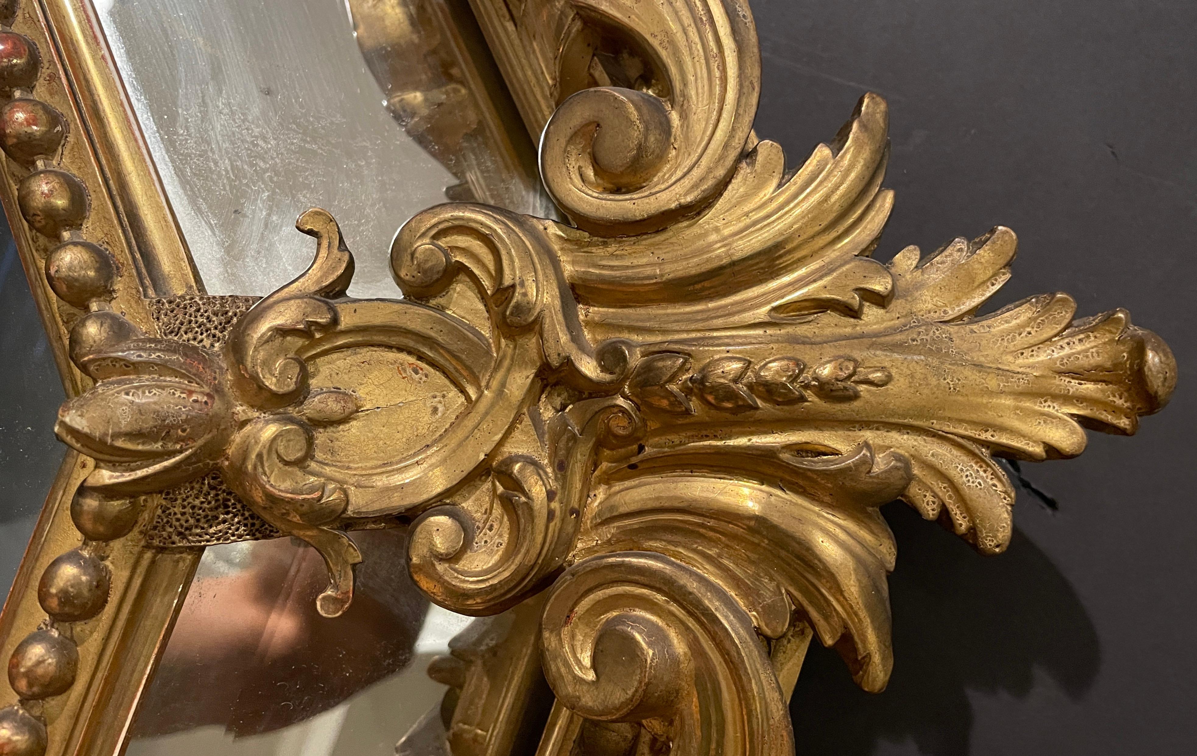 Gilt 19th Century Marginal Octangular Mirror 1