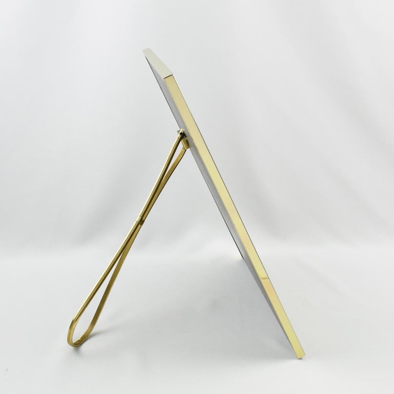 Gilt Aluminum and Formica Wood Picture Frame by Mascagni Italy, 1970s ...