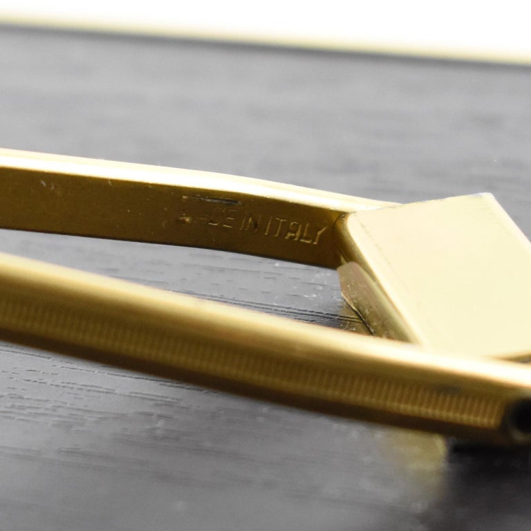 Gilt Aluminum and Formica Wood Picture Frame by Mascagni Italy, 1970s ...