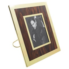 Gilt Aluminium and Formica Wood Picture Frame by Mascagni Italy, 1970s