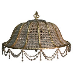 Gilt and Beaded Regency Style Chandelier by Palwa, Germany, circa 1960s