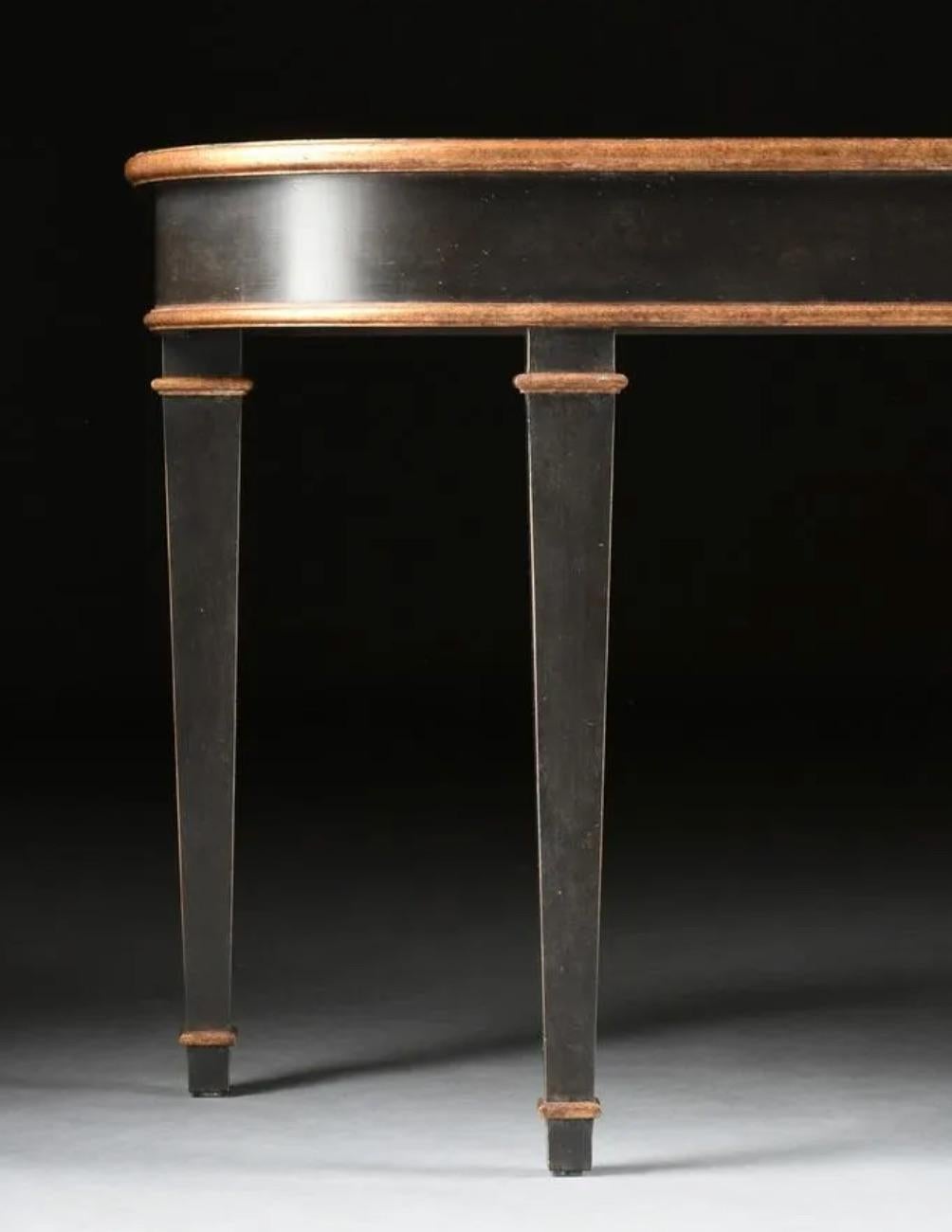 20th Century Gilt and Black Lacquer Bespoke Console by Carrocel For Sale
