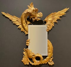 Gilt and Carved Dragon Form 19th Century Mirror