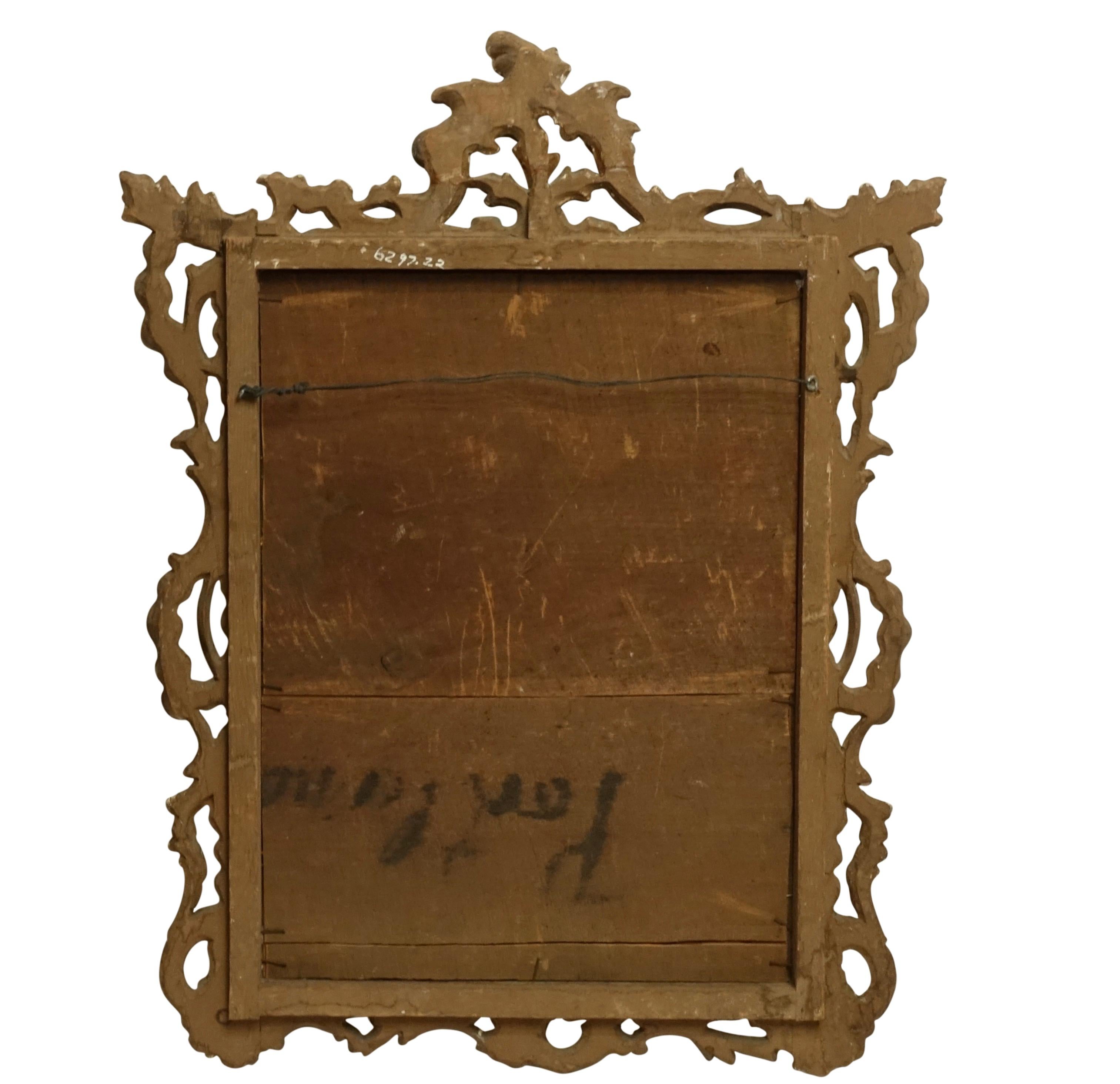 Gilt and Carved Wood Framed Mirror, Italian circa 1800 3