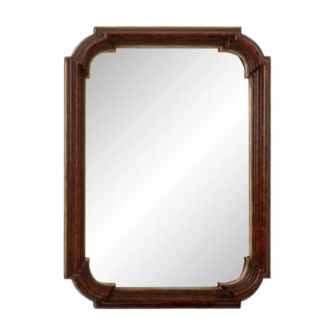 Gilt and Faux Tortoiseshell Shaped Mirror