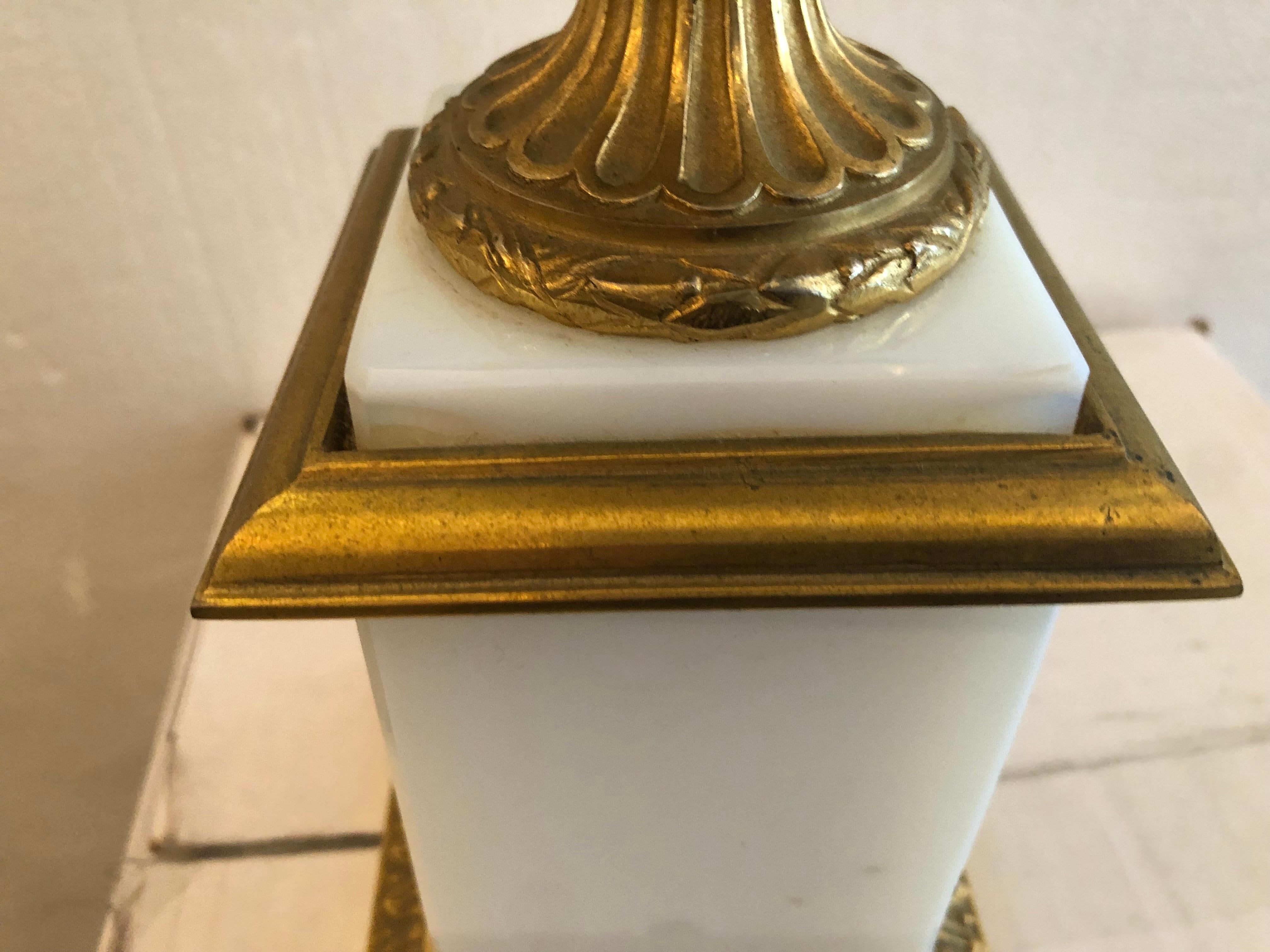 Gilt and Opaline Glass Urn For Sale 1