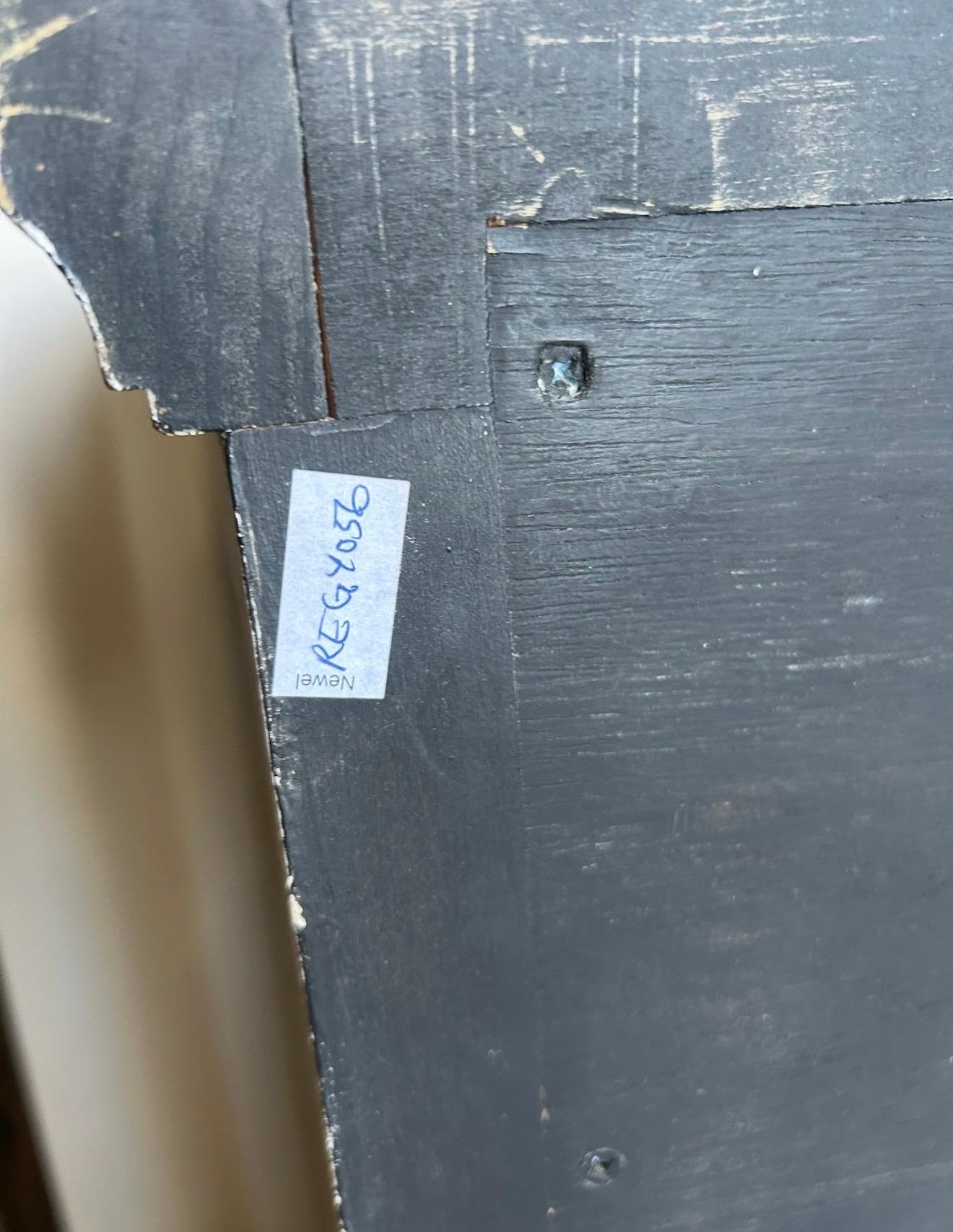 Gilt and paint decorated Neoclassical style cabinet from newel For Sale 5