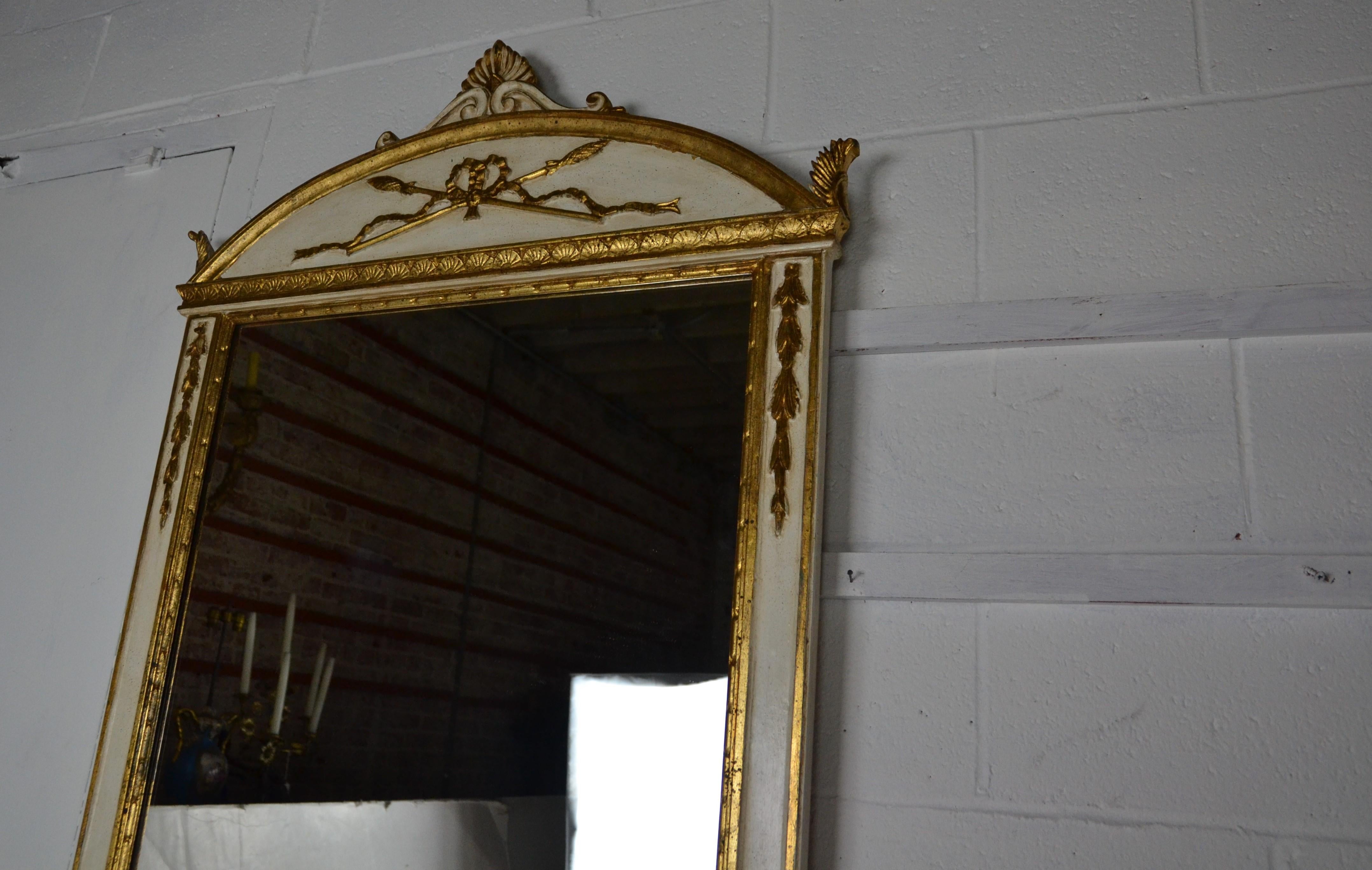 Italian Gilt and Painted Console and Mirror