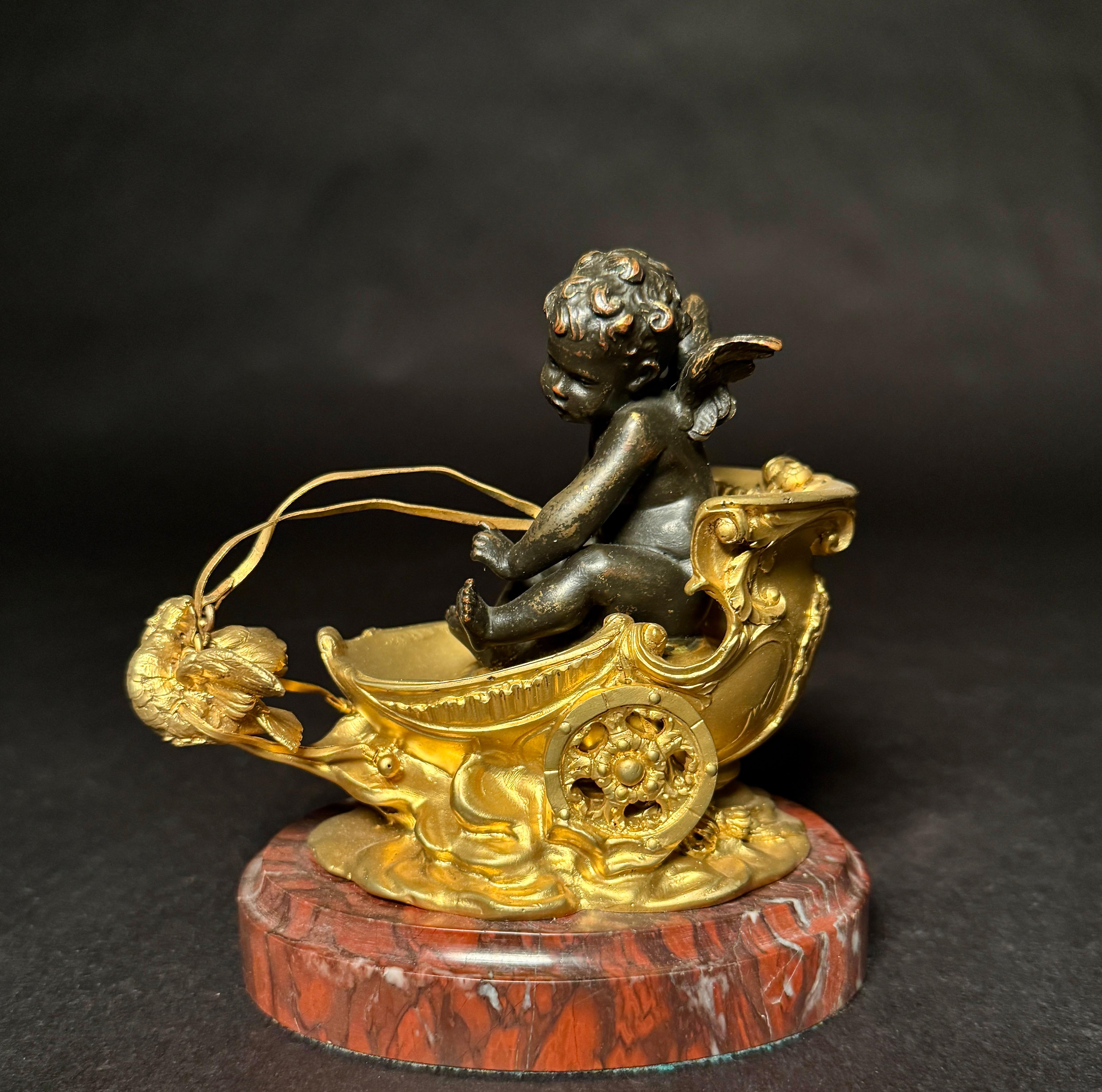 Bronce francés dorado y patinado del siglo XIX, 