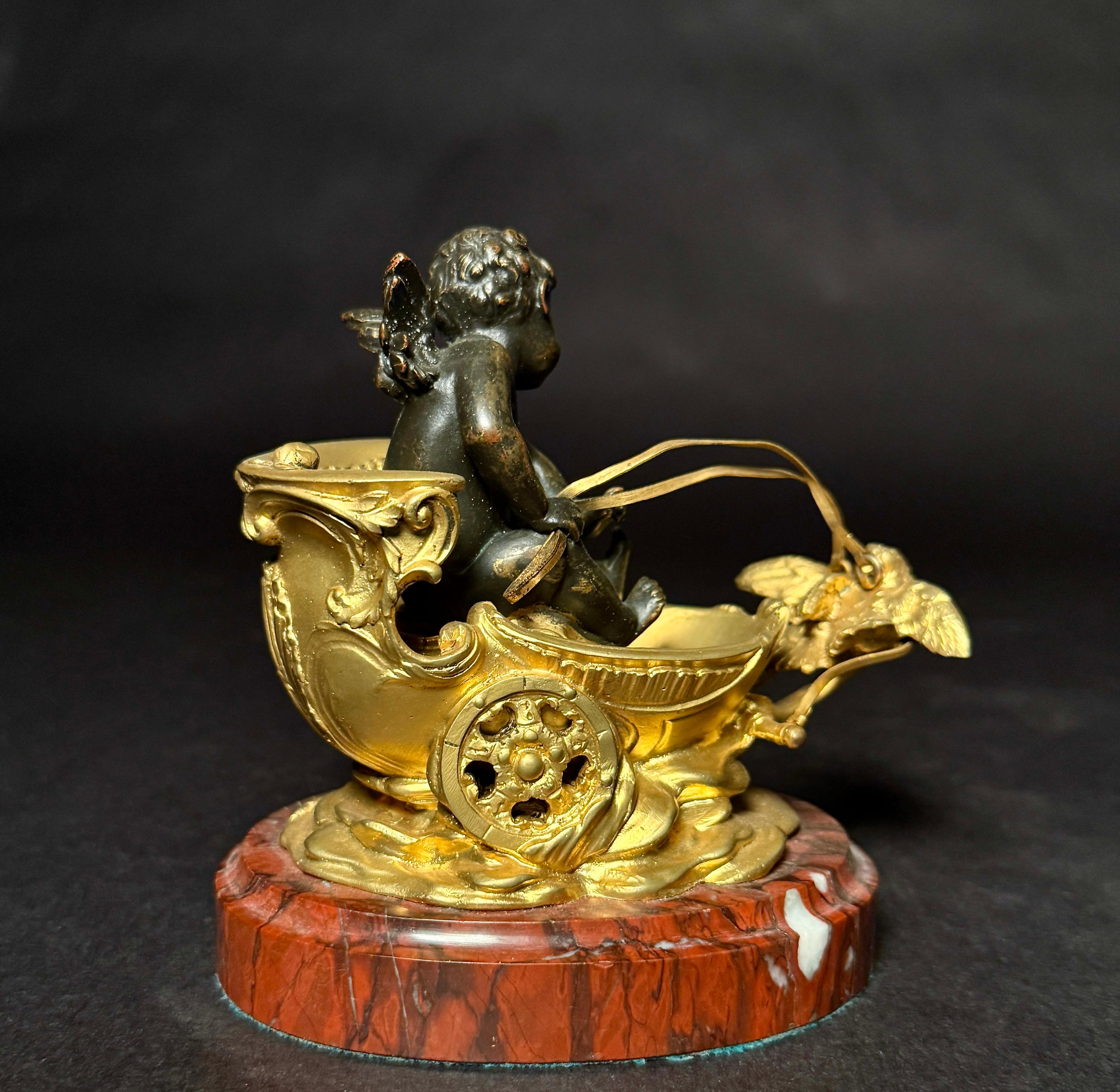 Bronce dorado y patinado 