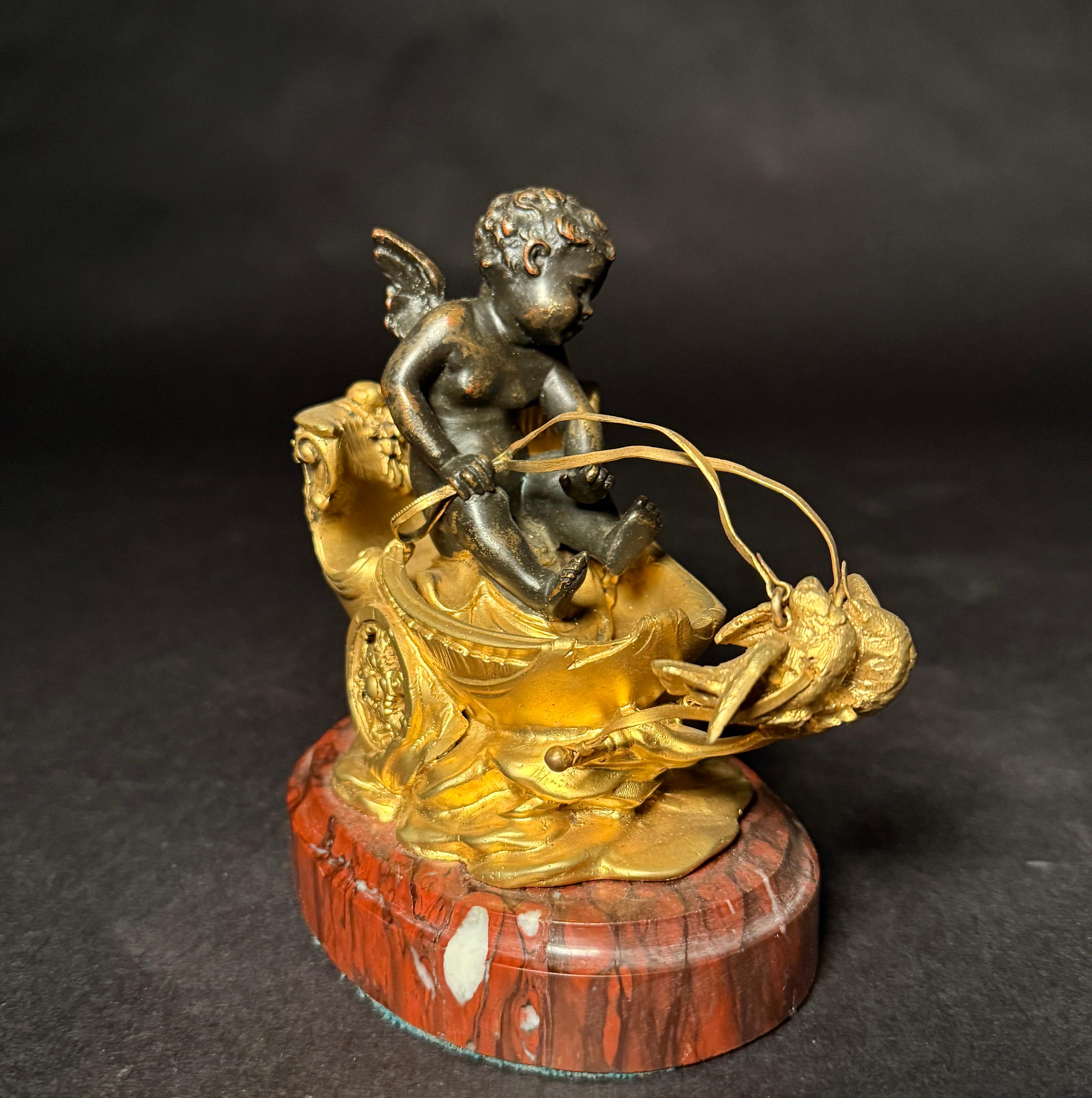 Bronce dorado y patinado 