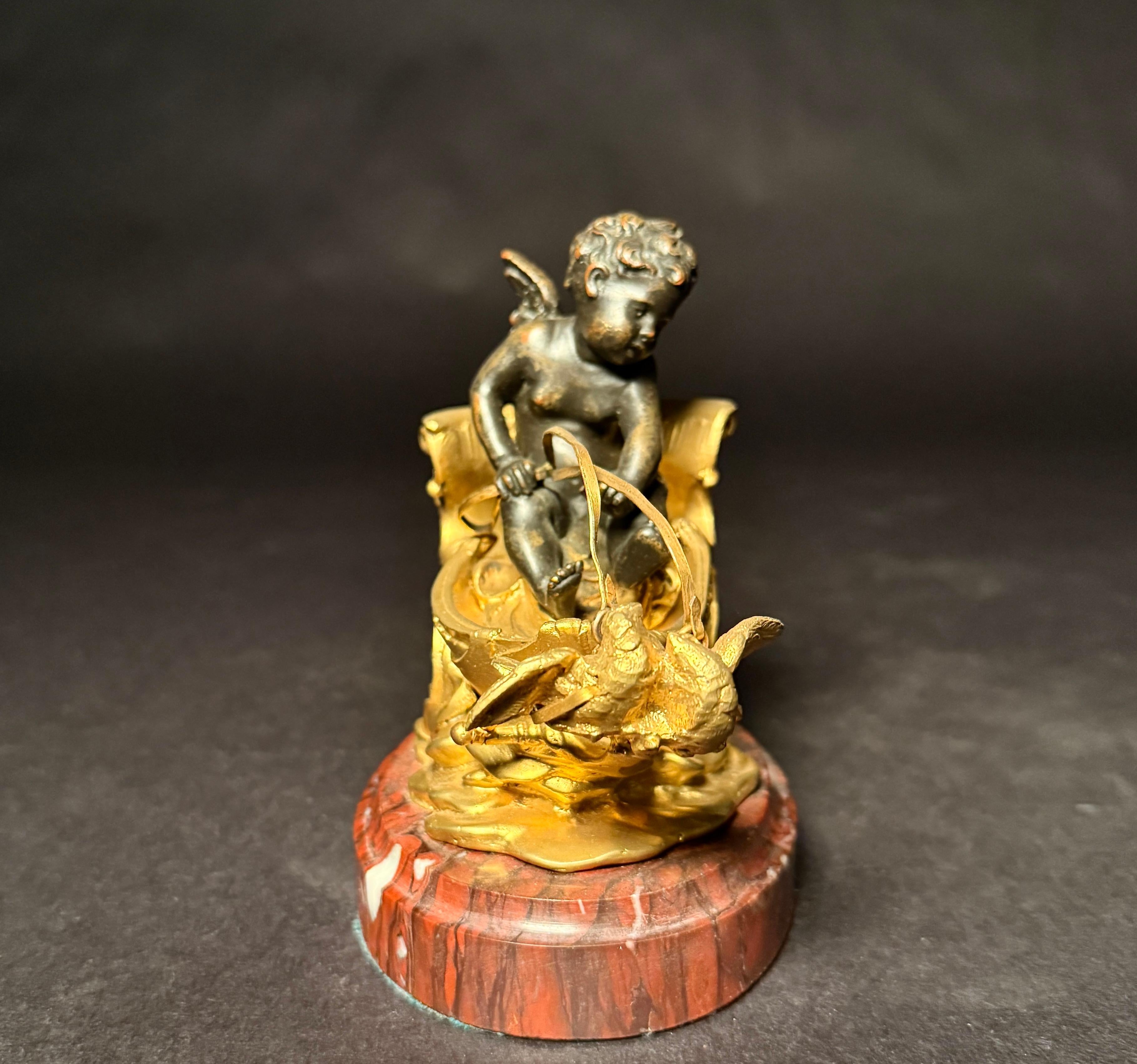 Bronce dorado y patinado 